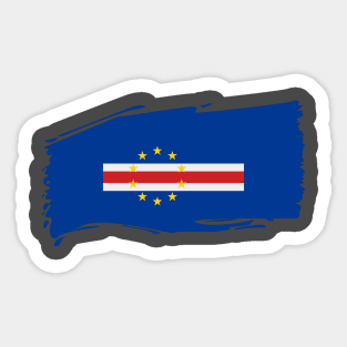 Cape Verde painted flag Sticker